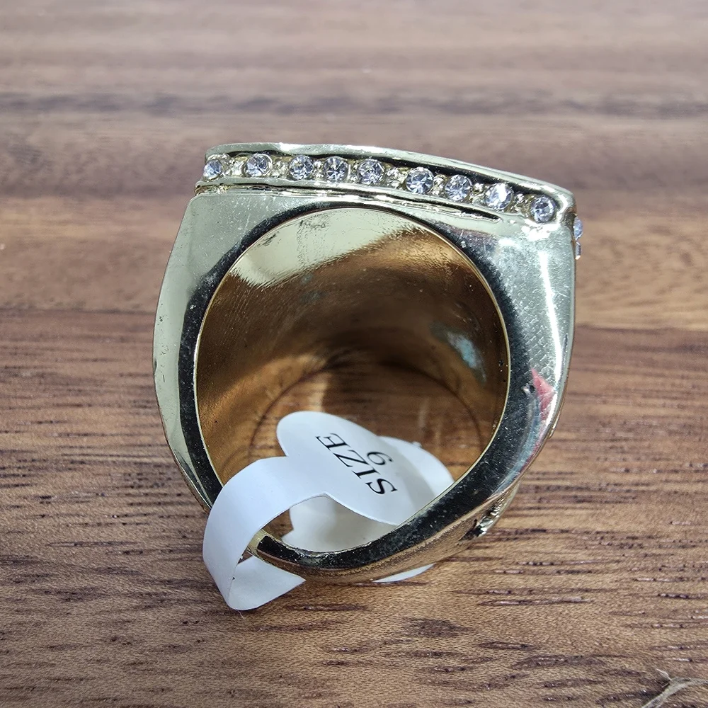 Green Bay Packers Championship Ring‎ Size 9 1996 Gold Favre Super Bowl Fan